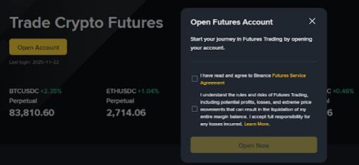 Open Account for Futures Trading. 