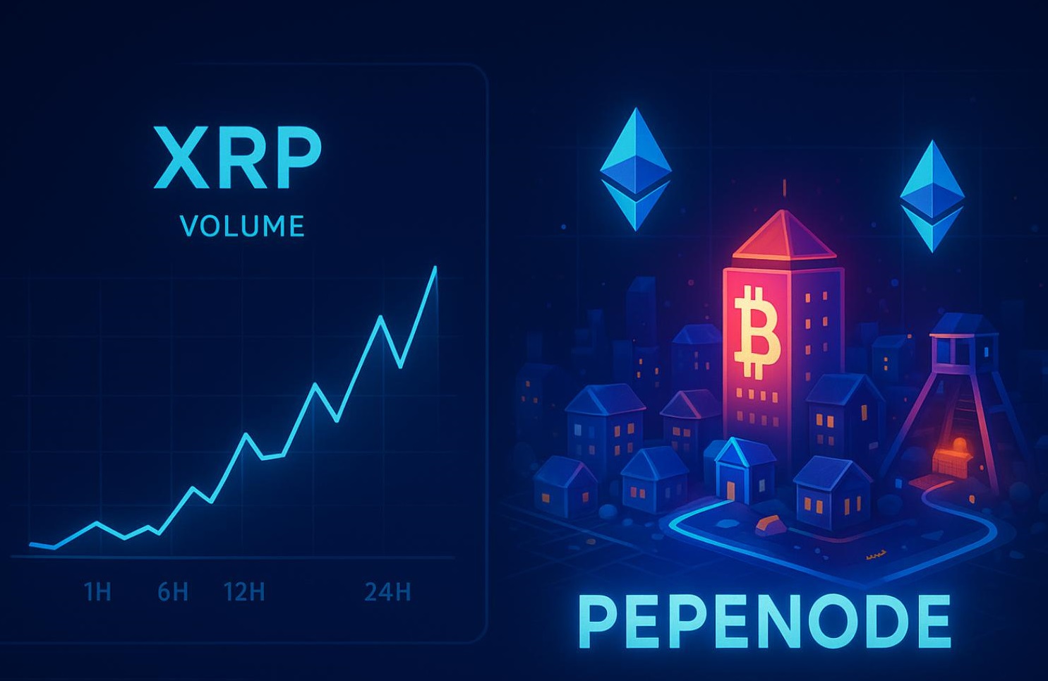 XRP volume explodes as smart money rotates into higher-beta plays like PEPENODE.