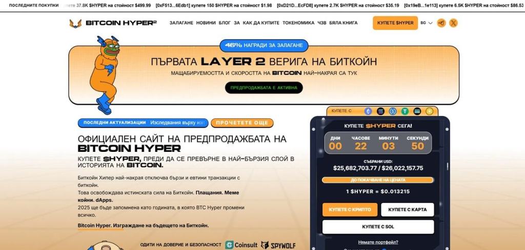 Защо цената на Bitcoin Hyper нарасна