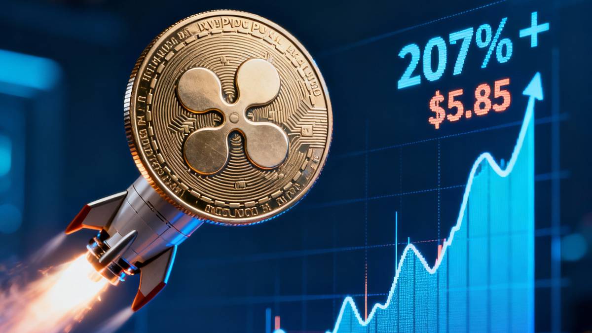 กราฟราคา XRP พุ่งขึ้นตามการวิเคราะห์ของ Dark Defender ที่คาดการณ์เป้าหมายใหม่ที่ $5.85