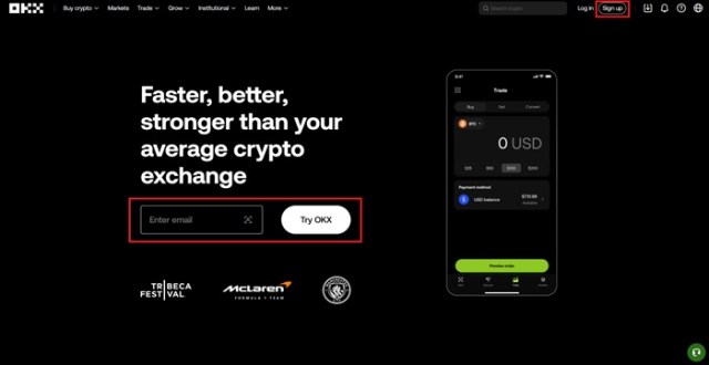 Sign up to a crypto exchange.