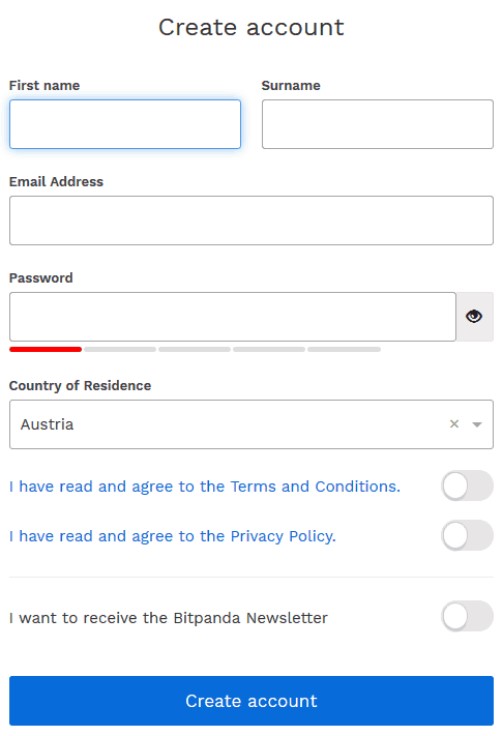 Step 1: Create Your Bitpanda Account