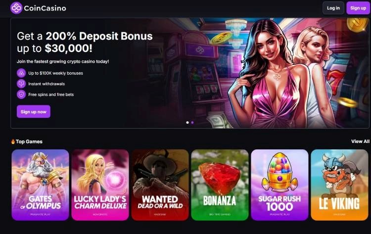CoinCasino 10 euro deposit casino