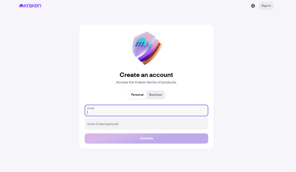 1. Create your Kraken account