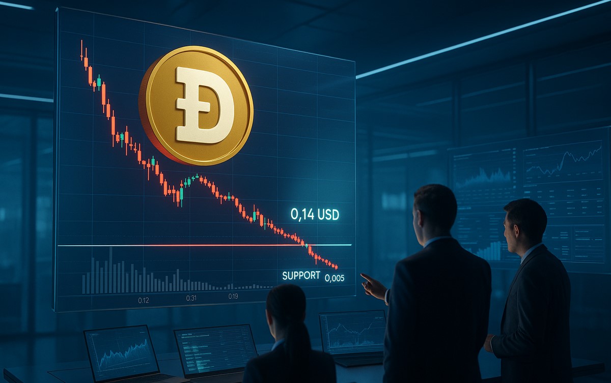 Dogecoin Preis fällt in Richtung 0,14 USD, während Analysten einen möglichen Rückgang auf 0,095 USD erwarten