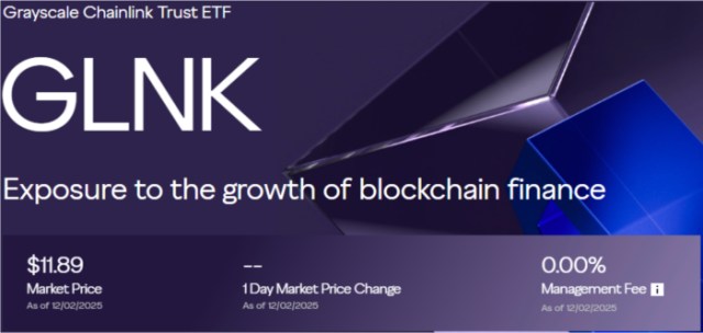 Grayscale just launched the first US Chainlink ETF on NYSE Arca