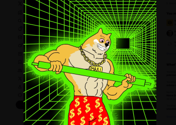 Maxi Doge z zieloną świecą