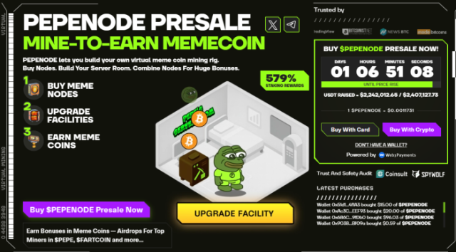 PEPENODE’s ecosystem and presale numbers.