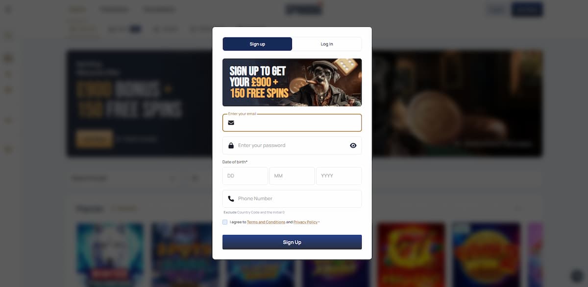 Spindog Step 2 Sign Up and Verify Your Account
