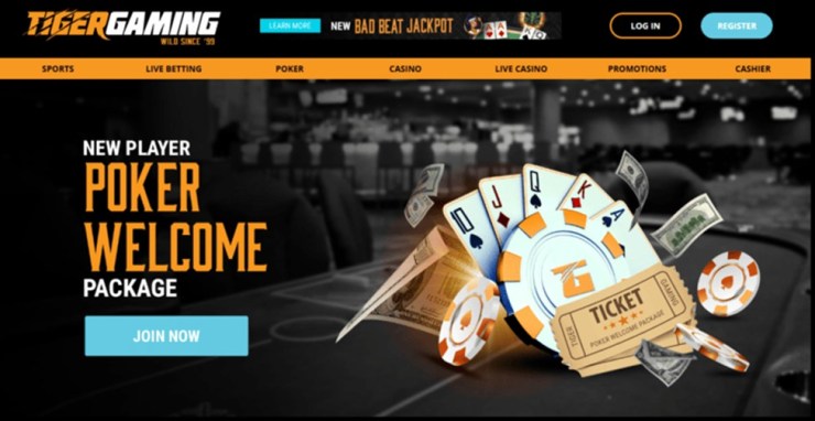 TigerGaming – Grote poker welkomstbonus zonder Cruks