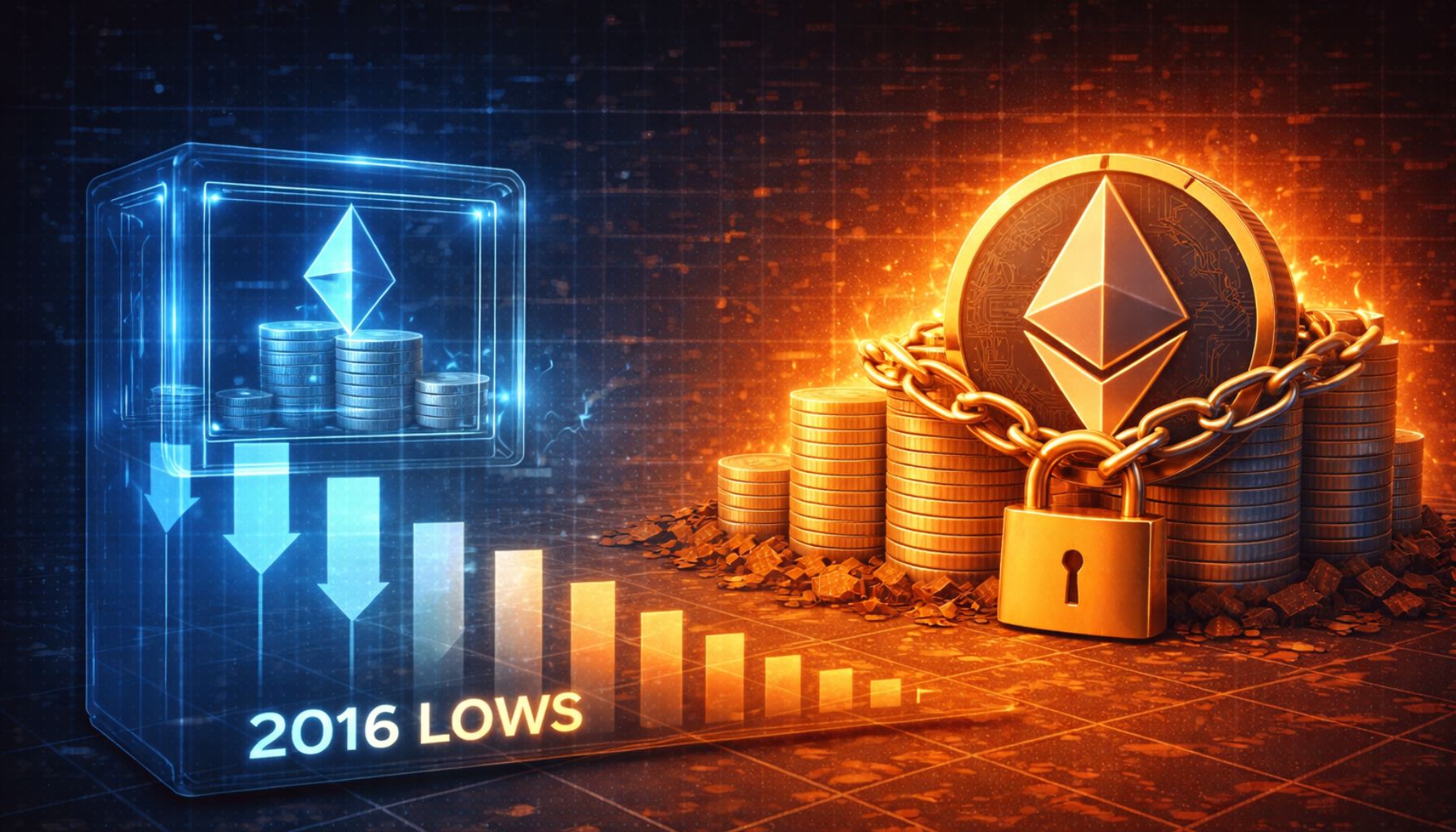Ethereum Exchange Supply Falls To 2016 Lows – Long-Term Holding Dominates
