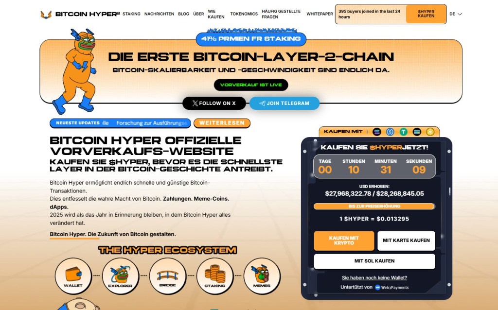 Bitcoin Hyper (HYPER) im Presale, was am Setup wirklich zählt