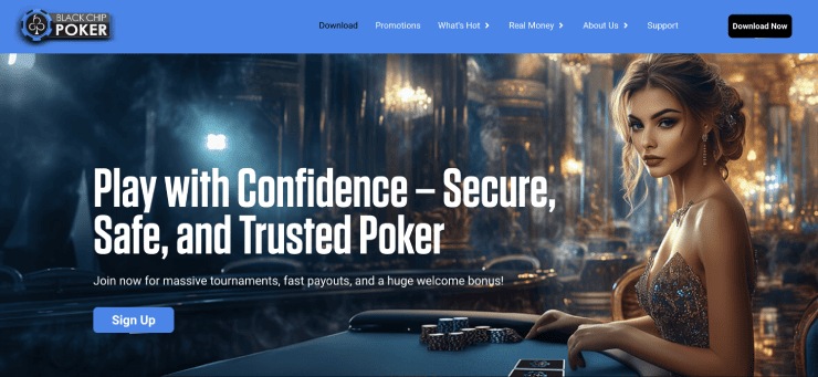 black chip poker online