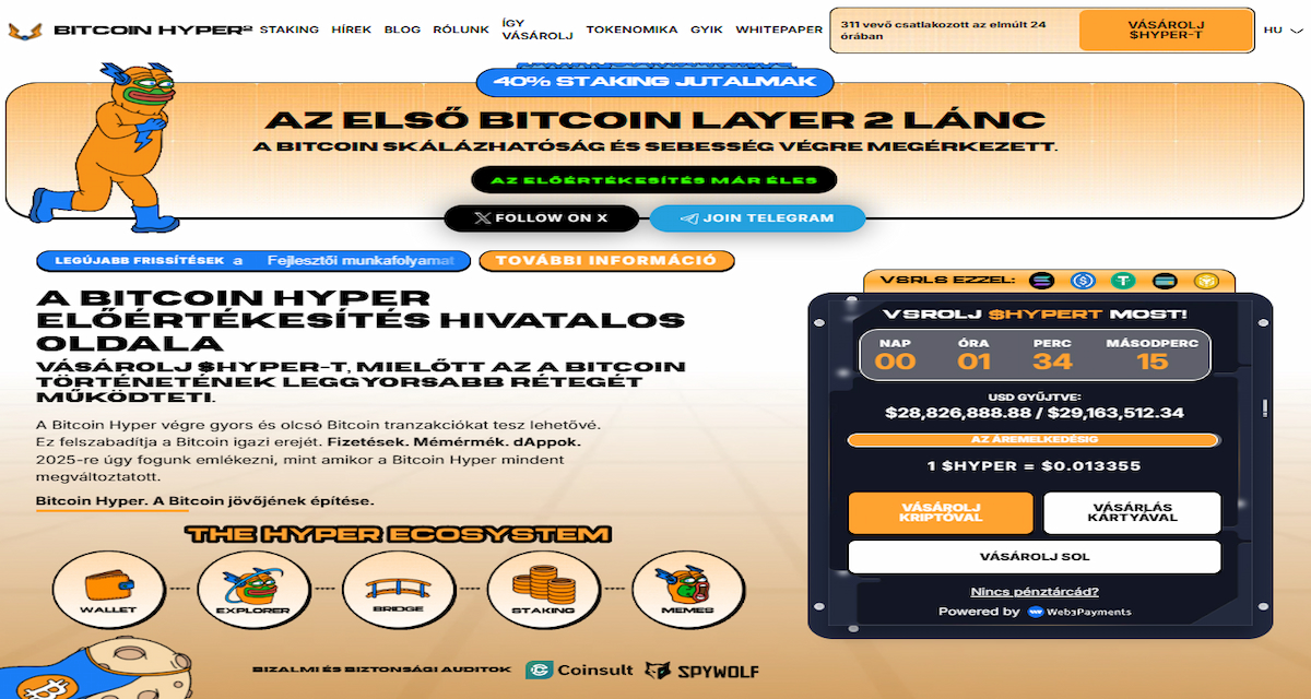 Bitcoin Hyper - a korai bálnák által célzott, nagy potenciálú projekt a Bitcoin infrastruktúráján belül