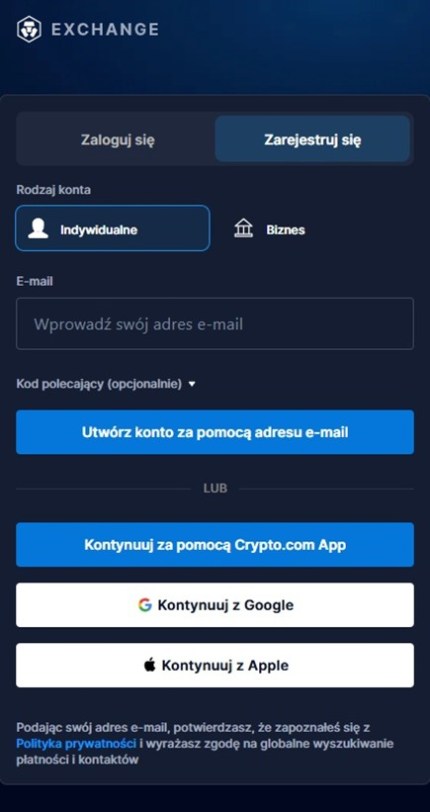 crypto.com rejestracja giełda crypto com