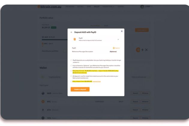 Make your first deposit.