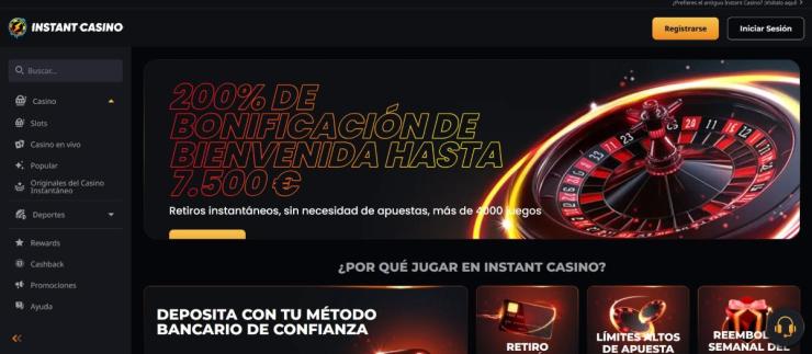 Instant Casino está entre los mejores casinos en línea actualmente