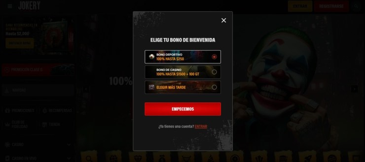 Jokery permite registrarse anónimamente en su casino online