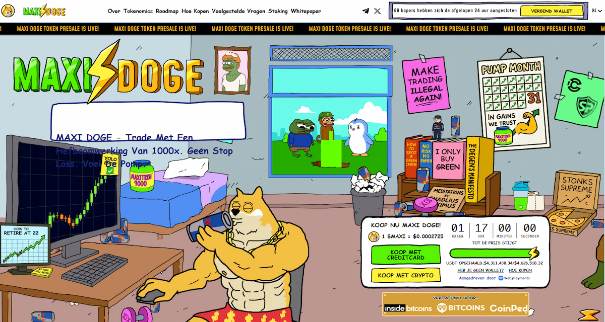 Presale fed crypto play: Maxi Doge als speculatief alternatief