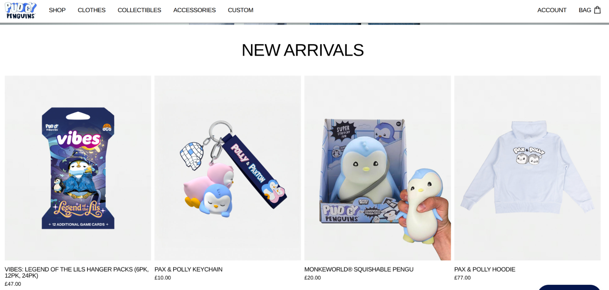 Pudgy Penguins-Produkte können in der realen Welt gekauft werden.