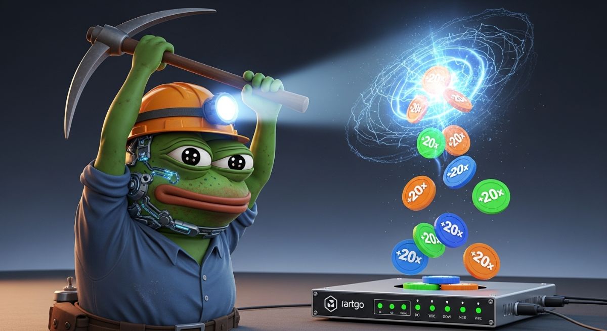 ภาพ PEPENODE ขุดเหรียญมีมด้วยอุปกรณ์ทันสมัย แสดงโอกาสเติบโต 20 เท่า