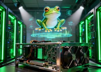 ภาพจำลองระบบขุดเหรียญ PepeNode ในรูปแบบ Play to Earn 3.0