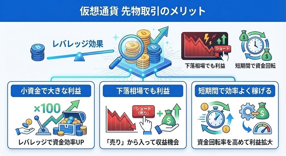 仮想通貨先物取引のメリット