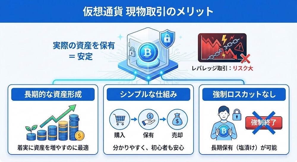 仮想通貨現物取引のメリット