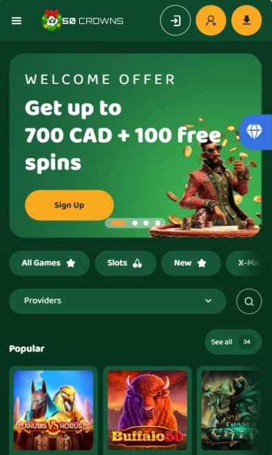 Mobile Screenshot 50 Crowns Betting App Not On Gamstop