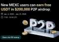 New MEXC users can earn free USDT in $200,000 P2P airdrop