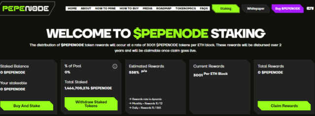 Pepenode iepriekšpārdošana - 538% APY un ierobežots laiks rada steidzamību