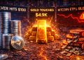 Crypto Capital Rotates To Metals: Silver Hits $100, Gold Touches $5K While Bitcoin ETFs Bleed