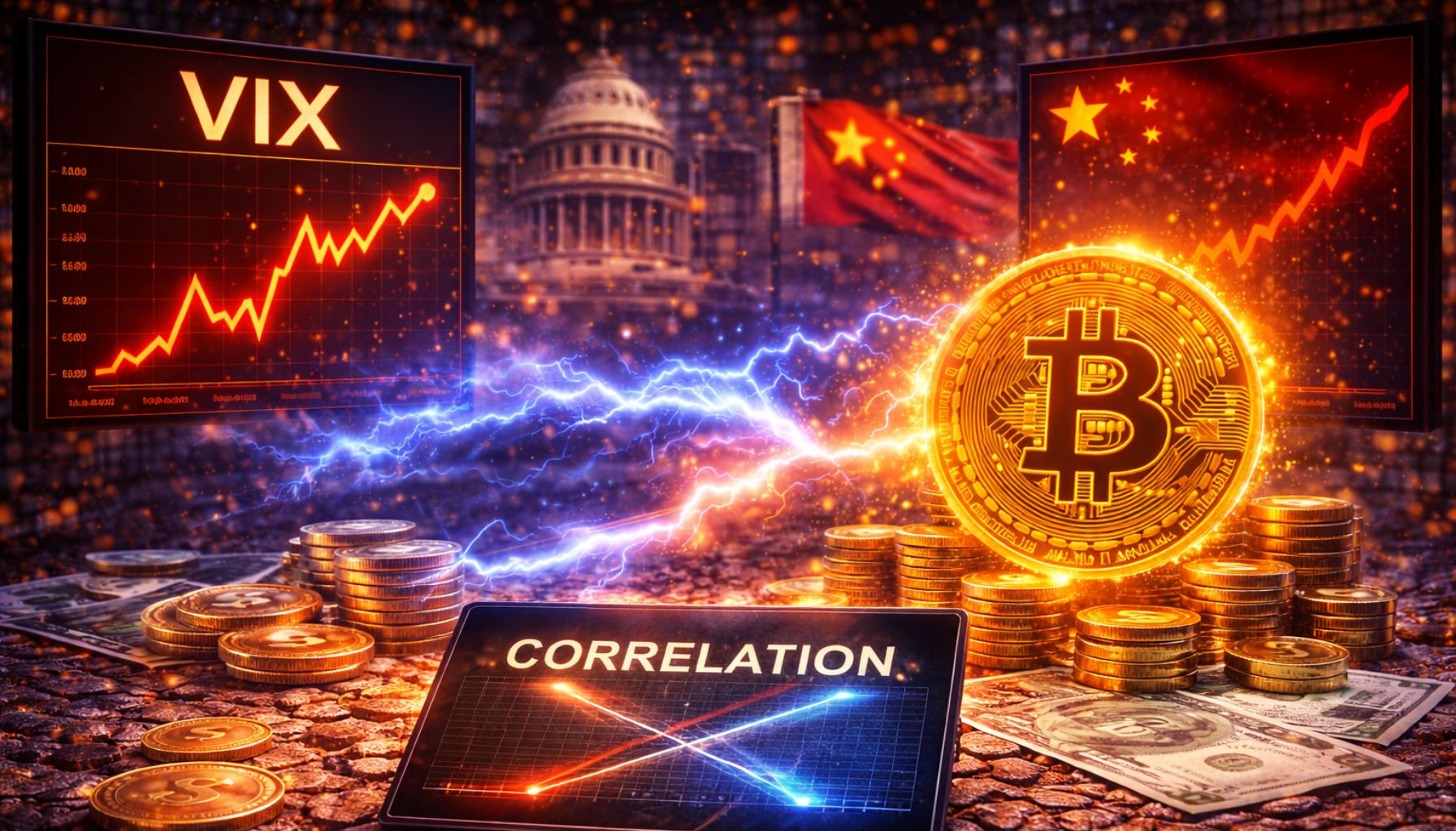 VIX–Bitcoin Correlation Re-Emerges Amid Political And Monetary Uncertainty