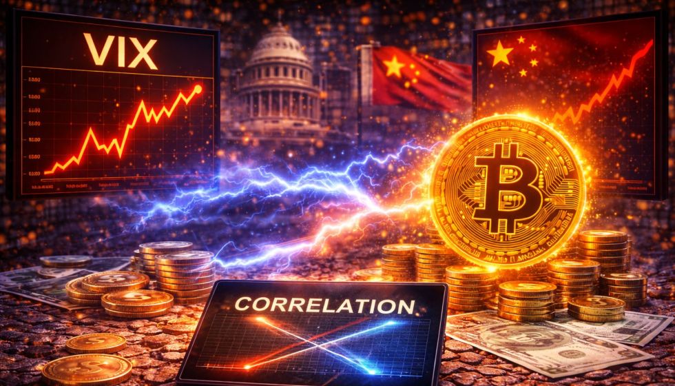 VIX–Bitcoin Correlation Re-Emerges Amid Political And Monetary Uncertainty