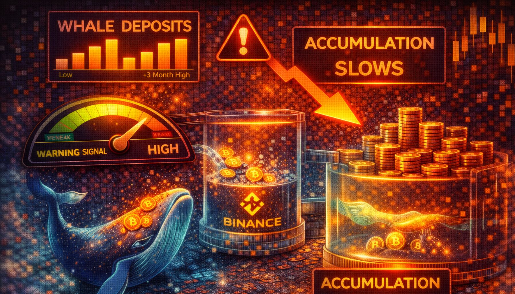 Bitcoin Warning Signal Emerges: Whale Deposits Rise And Accumulation Slows