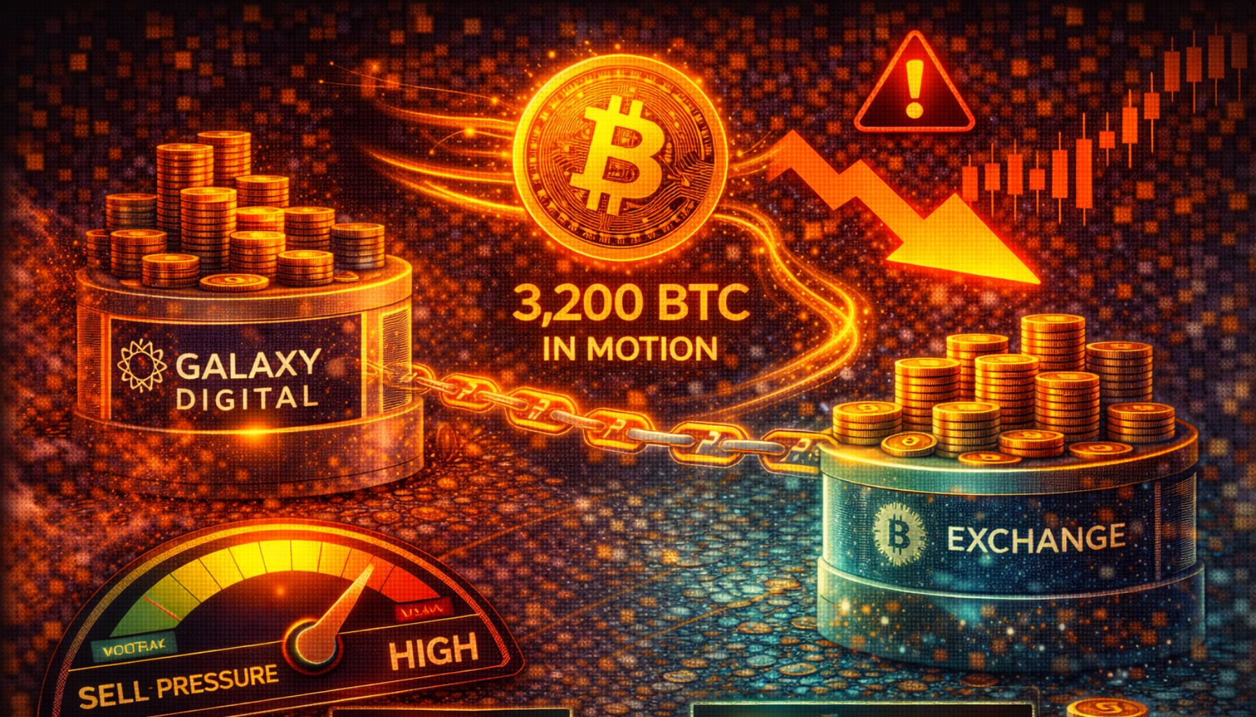 3,200 Bitcoin In Motion: Galaxy Digital Activity Adds Sell-Side Pressure Risk