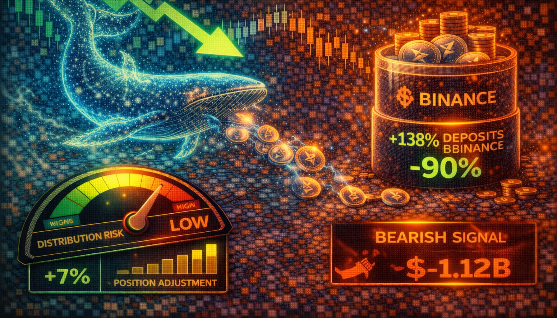 XRP Whale Deposits To Binance Ease: Data Points To Lower Distribution Risk