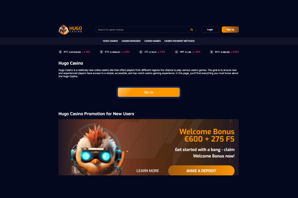 Hugo casino καινουργια online casino best online casino
