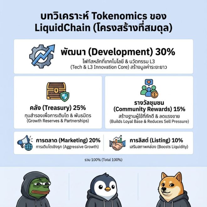 ภาพโทเค็นโนมิกส์ของ LiquidChain 2026-01-06
