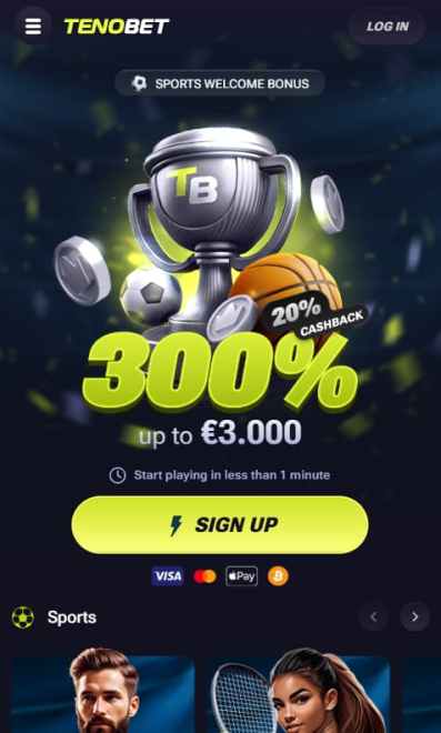 Mobile Screenshot TenoBet Betting App Not On Gamstop