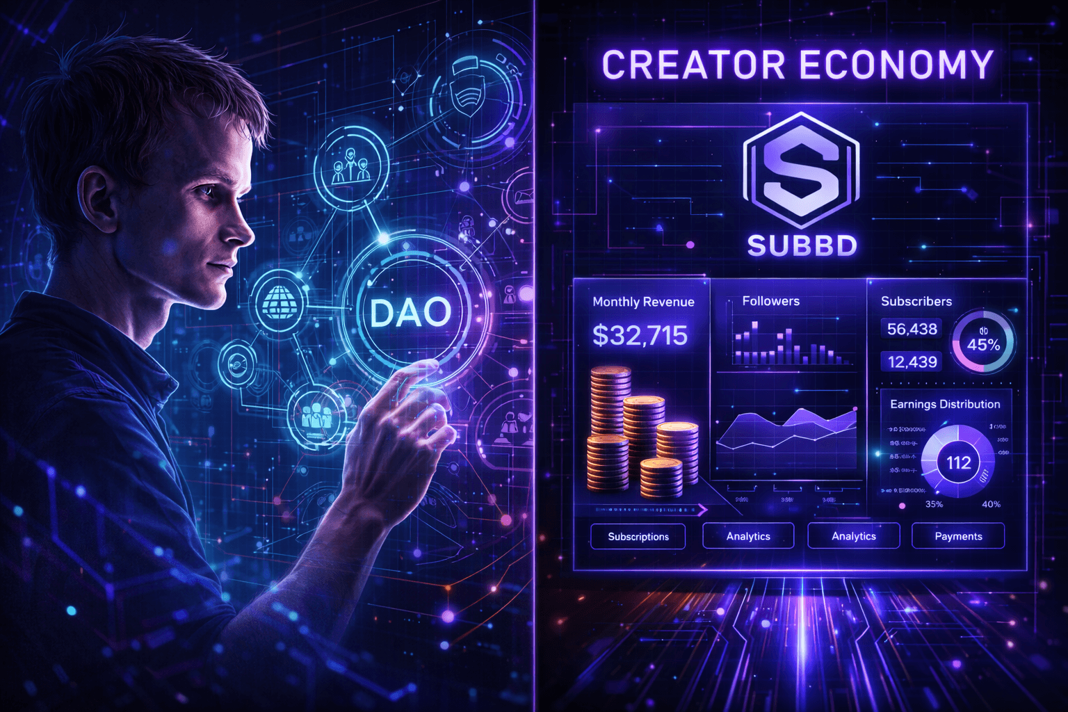 Vitalik Buterin Argues Merging DAOs and Prediction Markets Is Good for Creators as SUBBD Token Soars.