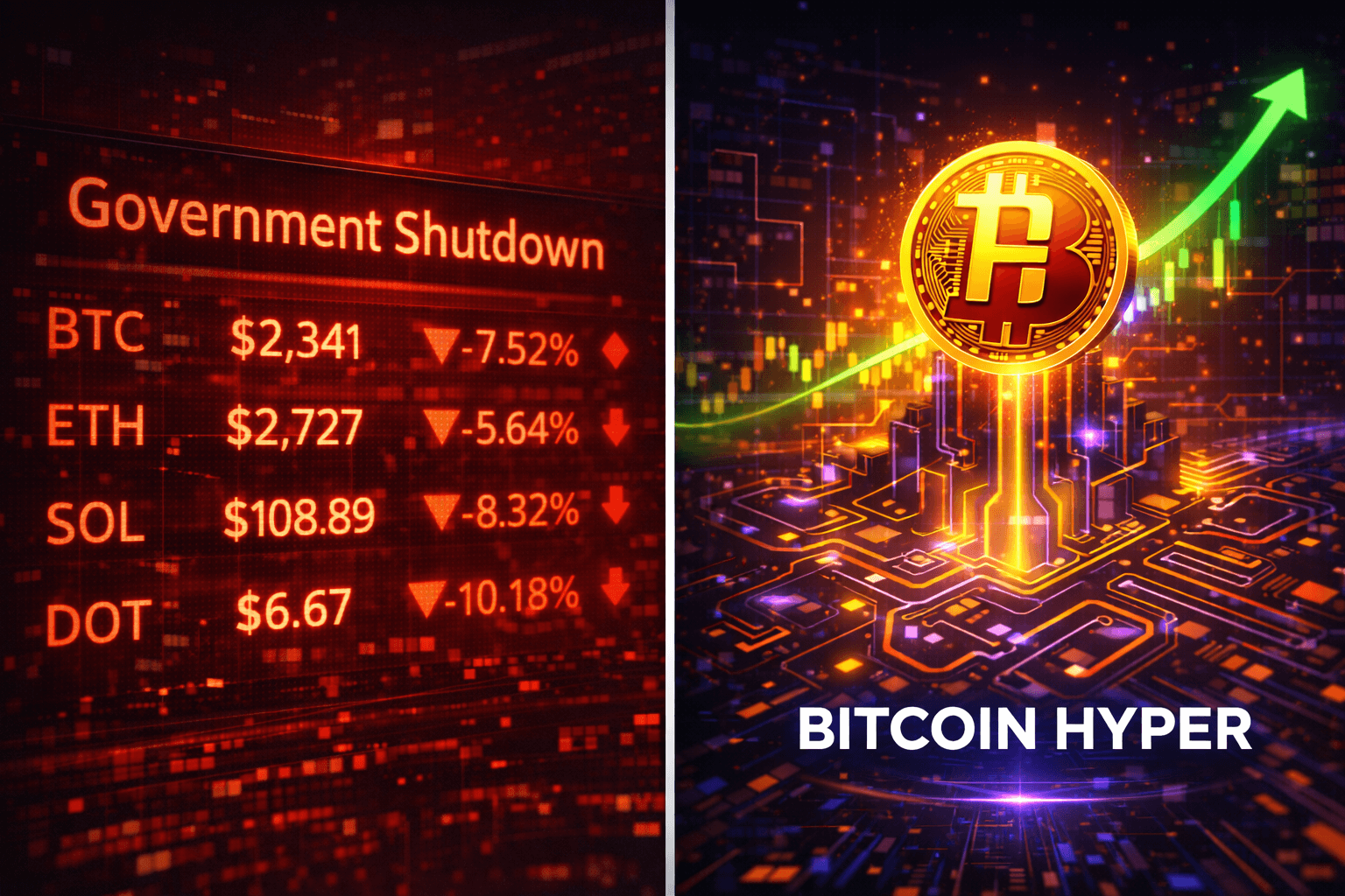 Government Shutdown Fears Trigger 2% Crypto Dip, But Bitcoin Hyper Remains Unshaken