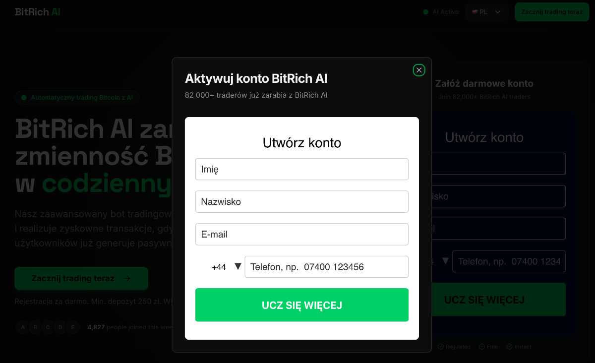Aktywuj konto BitRich AI