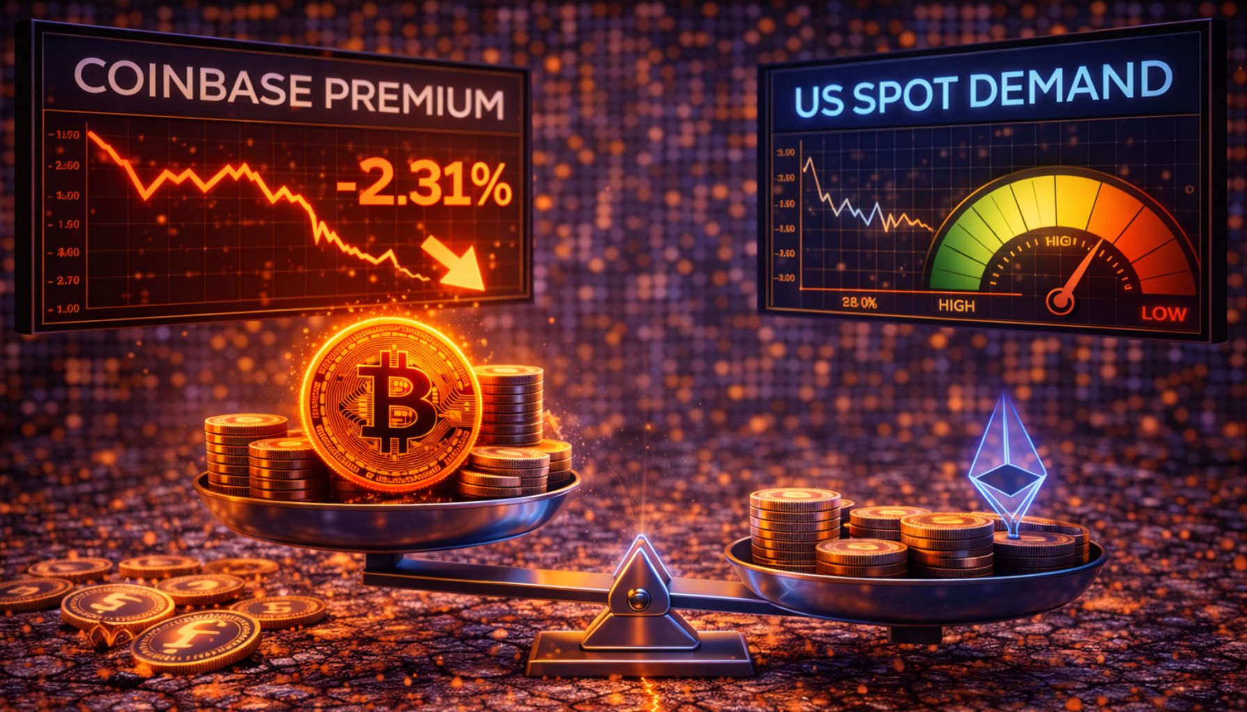 Bitcoin Coinbase Premium Signals Persistent Weakness In US Spot Demand