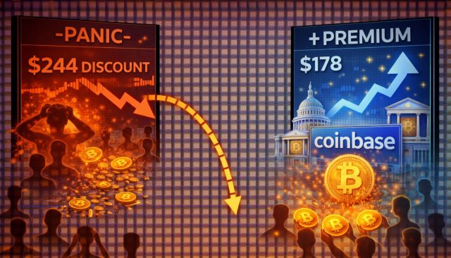Bitcoin Flips To A Premium On Coinbase As US Institutions Absorb Global Retail Panic – Details