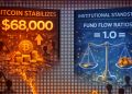 Bitcoin Stabilizes At $68K as Fund Flow Ratios Signal An Institutional Standstill