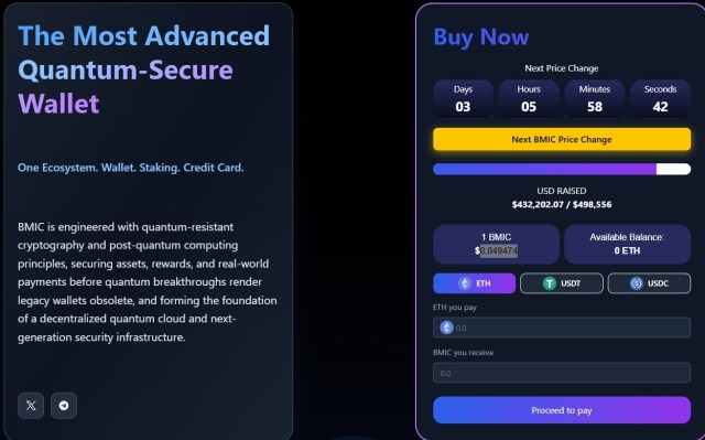 $BMIC's presale numbers.