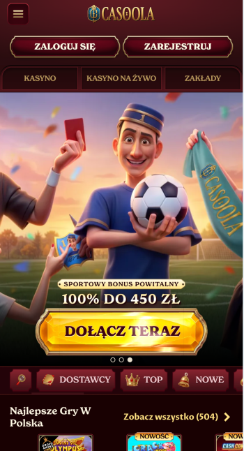 Casoola jeden z najlepszych bukmacherów strona glówna