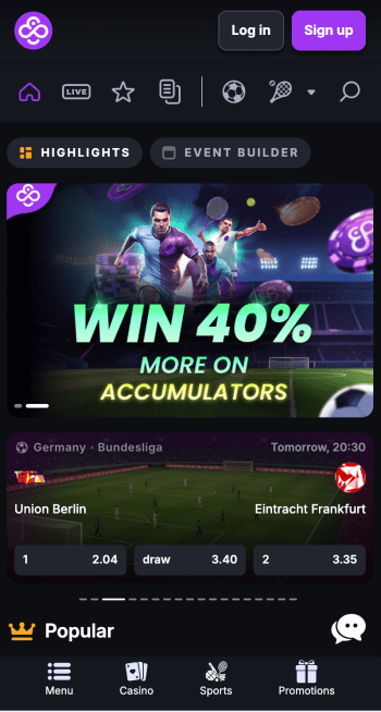 CoinCasino strona główna jednego z najlepszych bukmacherów z kryptowalutami