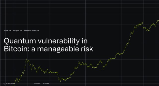 Bitcoin quantum vulnerability report by CoinShares.